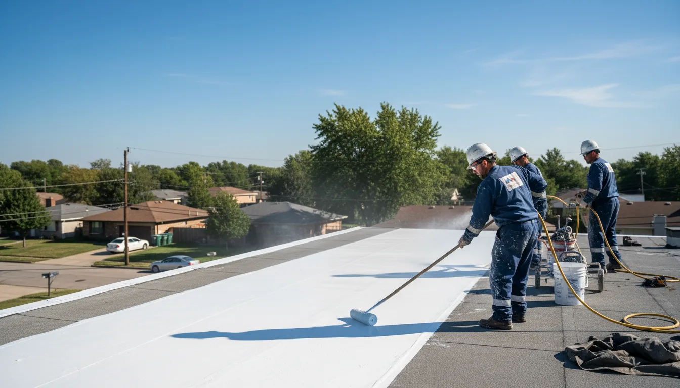 Commercial roof coating in Summerfield, IL near me